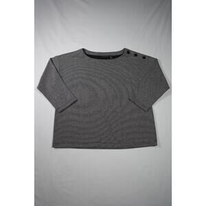 Tahari Women's Top 3/4 Sleeves Black and Gray Size L
